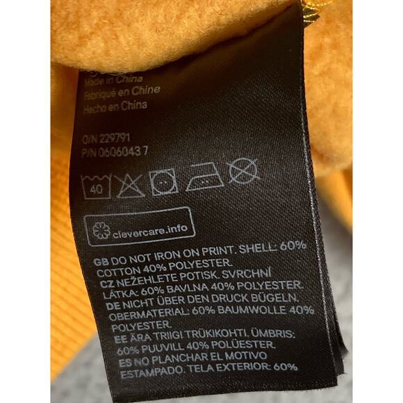 Justin Bieber Stadium Tour 2017 Yellow Crewneck Sweatshirt H&M Womens XS - Picture 9 of 11